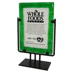 10" Green Rectangle on Iron Stand